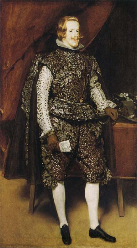 Diego Velazquez Portrait of Philip IV of Spain in Brwon and Silver Norge oil painting art